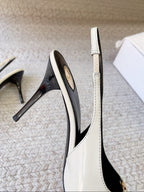 Saint Laurent Scarpin Slingback Babylone Breteuil Noir 90 mm