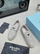 Prada Suede Loafers Grey