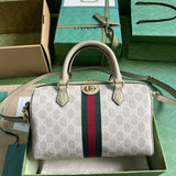 Gucci Ophidia Mini Boston Bag Off-White