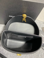 Saint Laurent JUNE Micro Box In Lambskin Black Ferragens Douradas