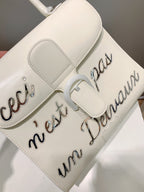 Delvaux Brillant L'Humour Lettering White / Silver