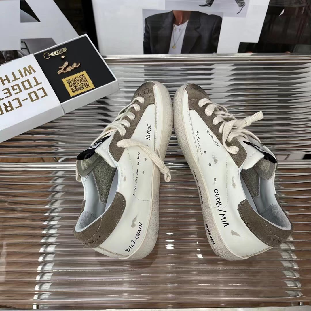 Golden Goose Superstar White Taupe Graffiti