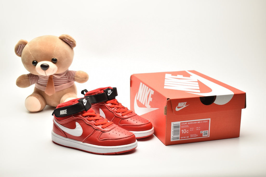 Nike Court Borough Mid 2 Red Infantil