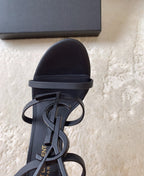 Saint Laurent BLACK ‘Cassandra’ Heeled Sandals