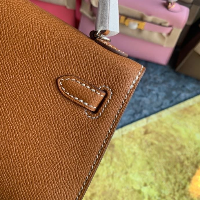 Bolsa Kelly Sellier Mini II Brique (tamanho 20) .