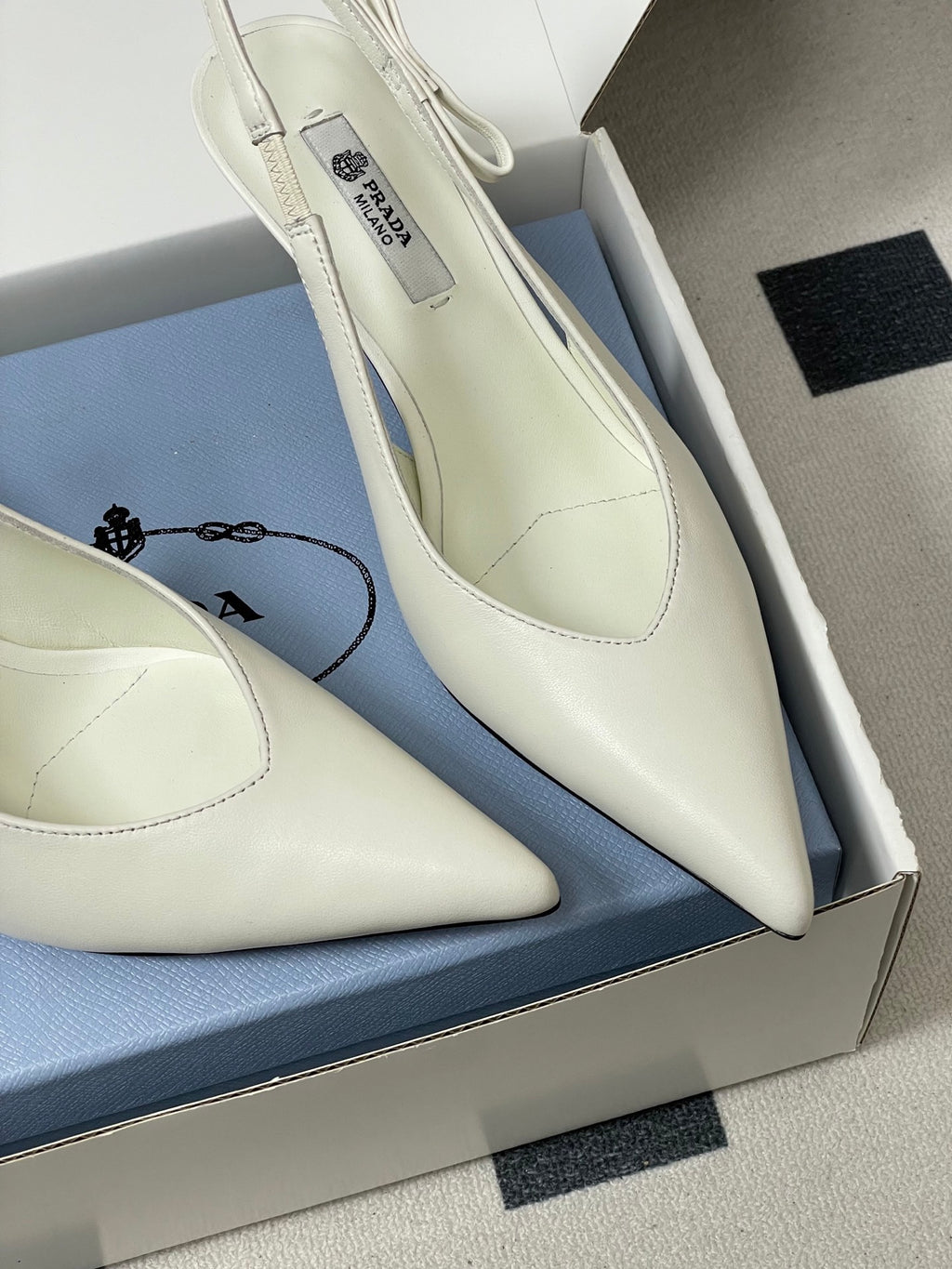 Prada  Slingback Pumps  White