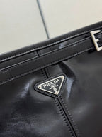 Prada Bonnie Leather Shoulder Bag Black