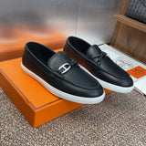 HERMES LOAFER Couro Black