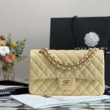 Chanel Classic Double Flap Quilted Medium Beige Clair