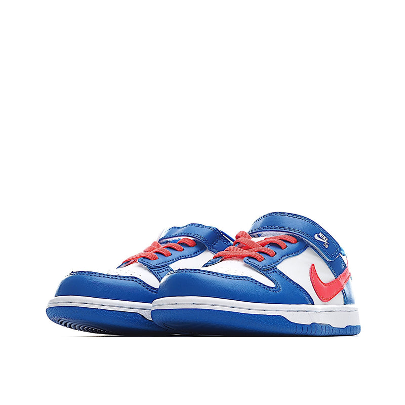 Nike Dunk Low Bright Crimson and Game Royal infantil