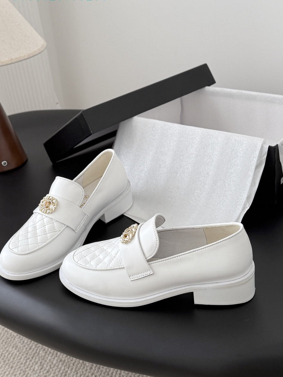 Mocassim Lambskin Ivory white