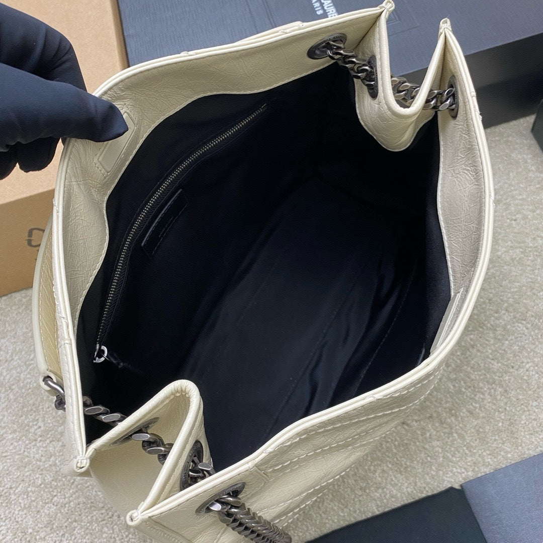 Saint Laurent Niki Shopping Bag Creme