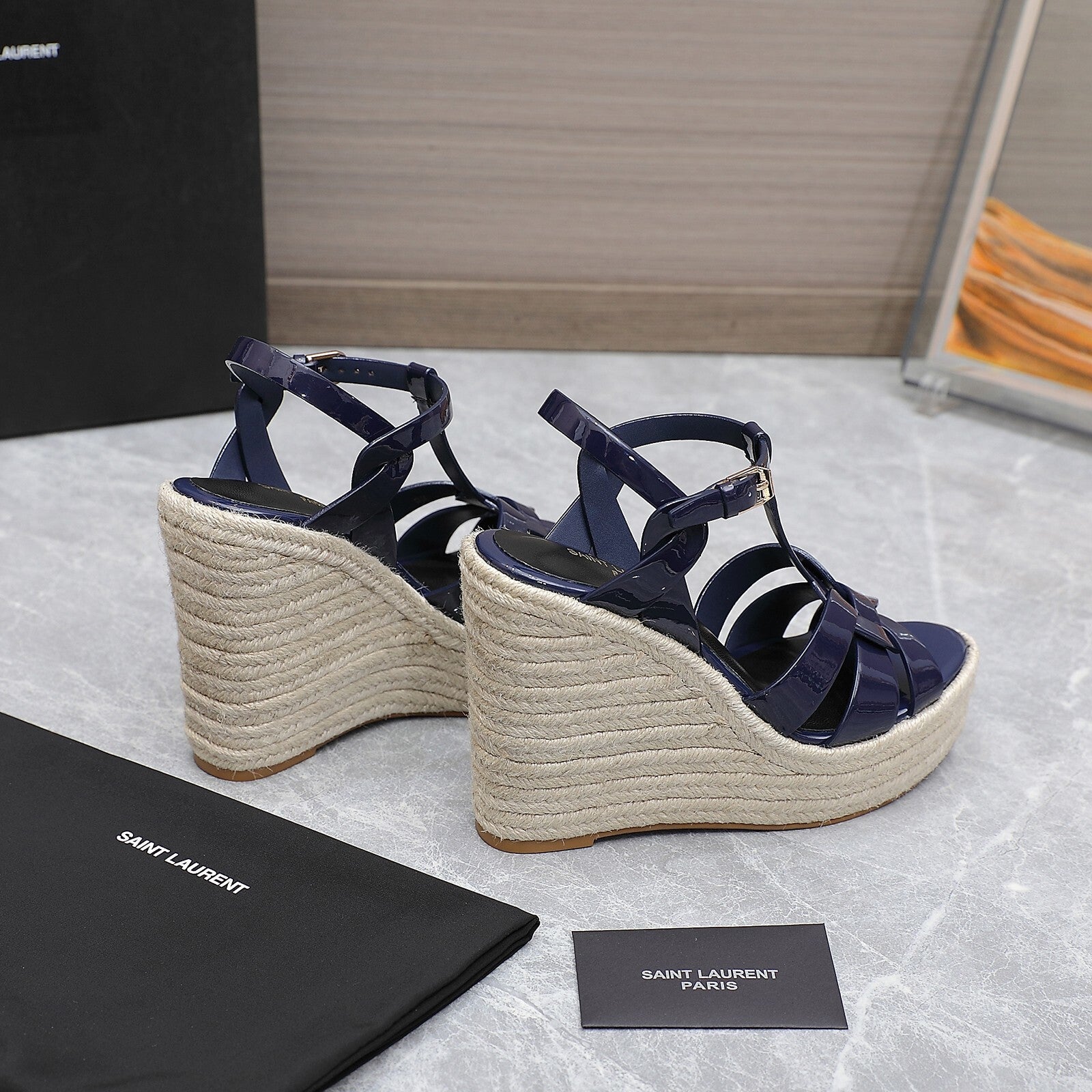 Saint Laurent Espadrille Tribute blue