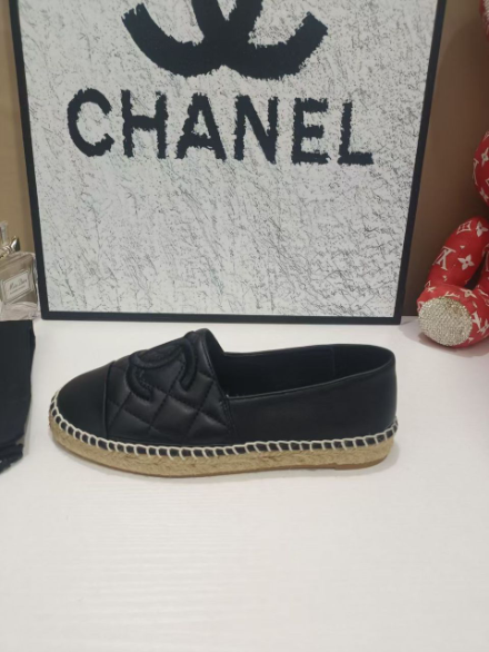 Espadrilles Chanel Lambskin Black