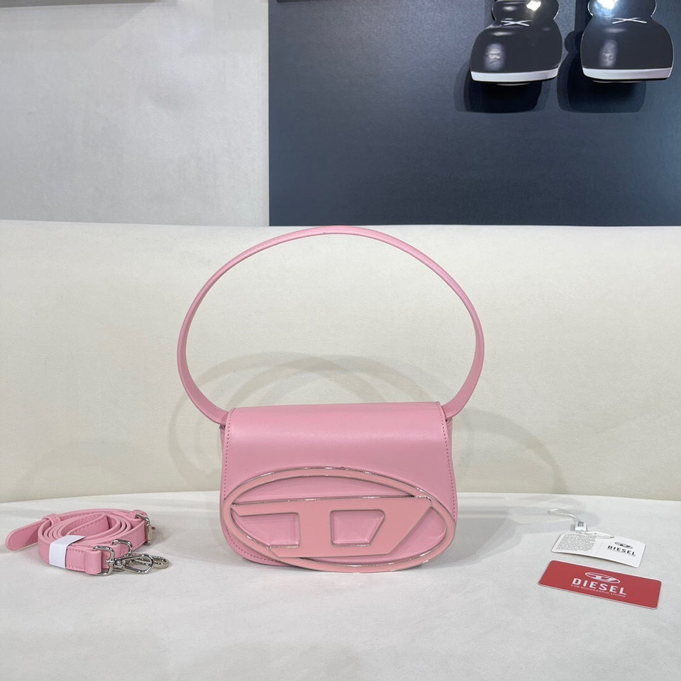 Diesel 1DR Shoulder Bag Nappa Leather bubblegum pink