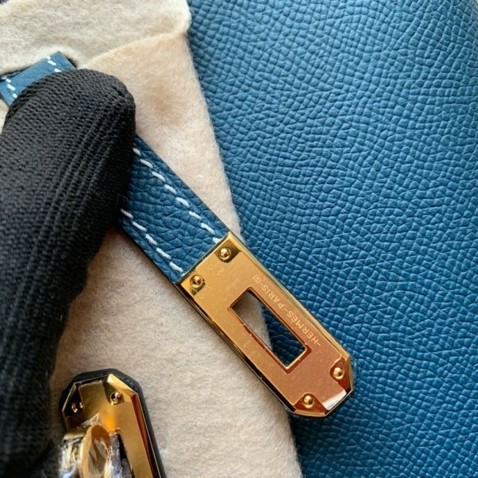 Bolsa Kelly Sellier Mini II Bleu Jean  (tamanho 20) .