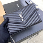 Saint Laurent Shoulder Bag Black Ferragens Prata
