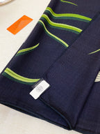 Lenço Hermès Carré 90 "Bouquet Final" Cor Ébano / Areia / Verde
