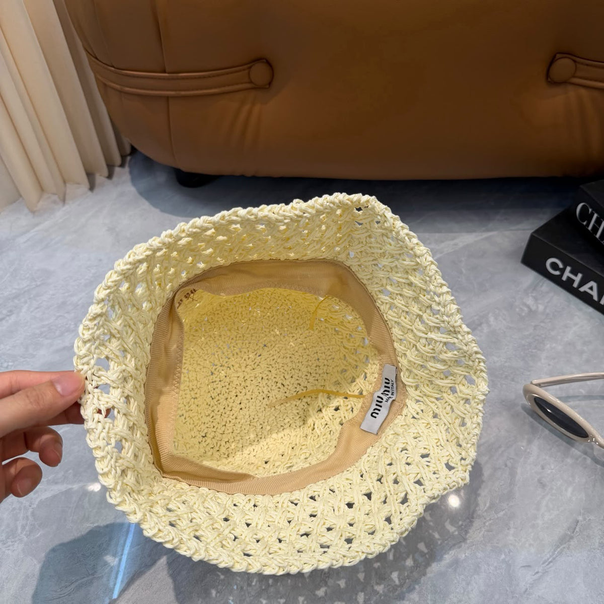 Chapéu Bucket de Crochê da Miu Miu