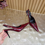 Scarpin Babylone Breteuil Saint Laurent  Wine