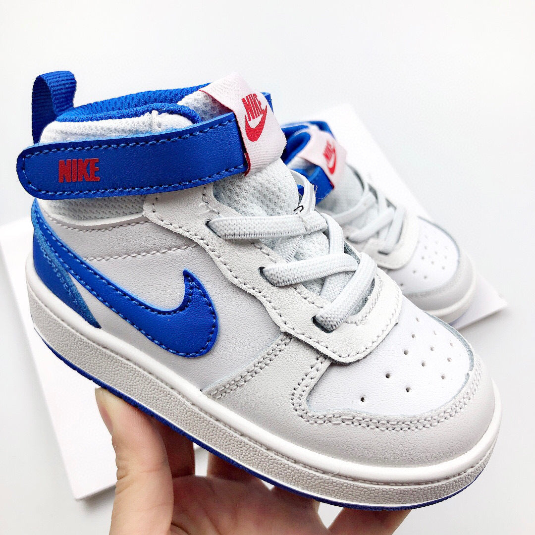 Nike Court Borough Mid 2 Infantil Branco Azul