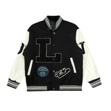 Jacket Varsity Black White