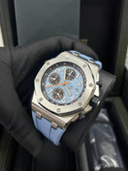 Relógio Audemars Piguet Royal Oak Chronograph Stainless Steel Blue Dial