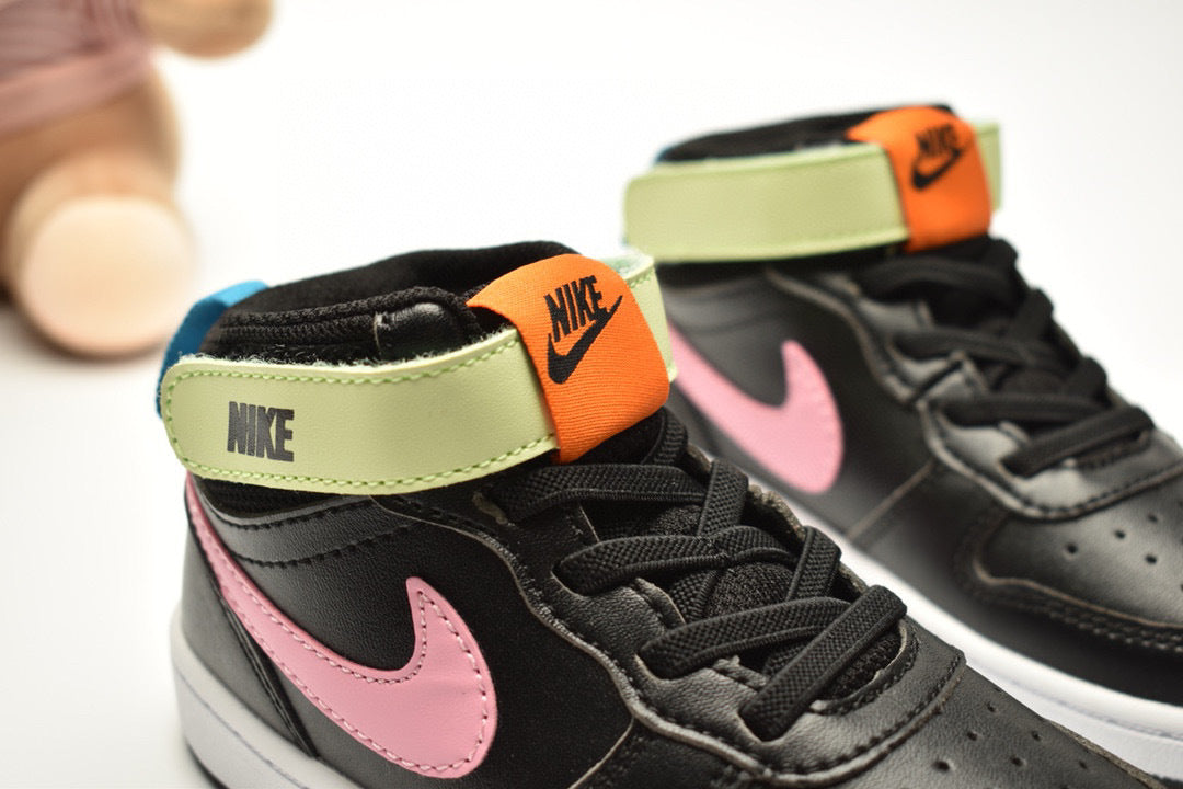 Nike Court Borough Mid 2 Black / Pink Infantil