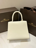 Delvaux Brillant L'Humour Lettering Off-White / Blue