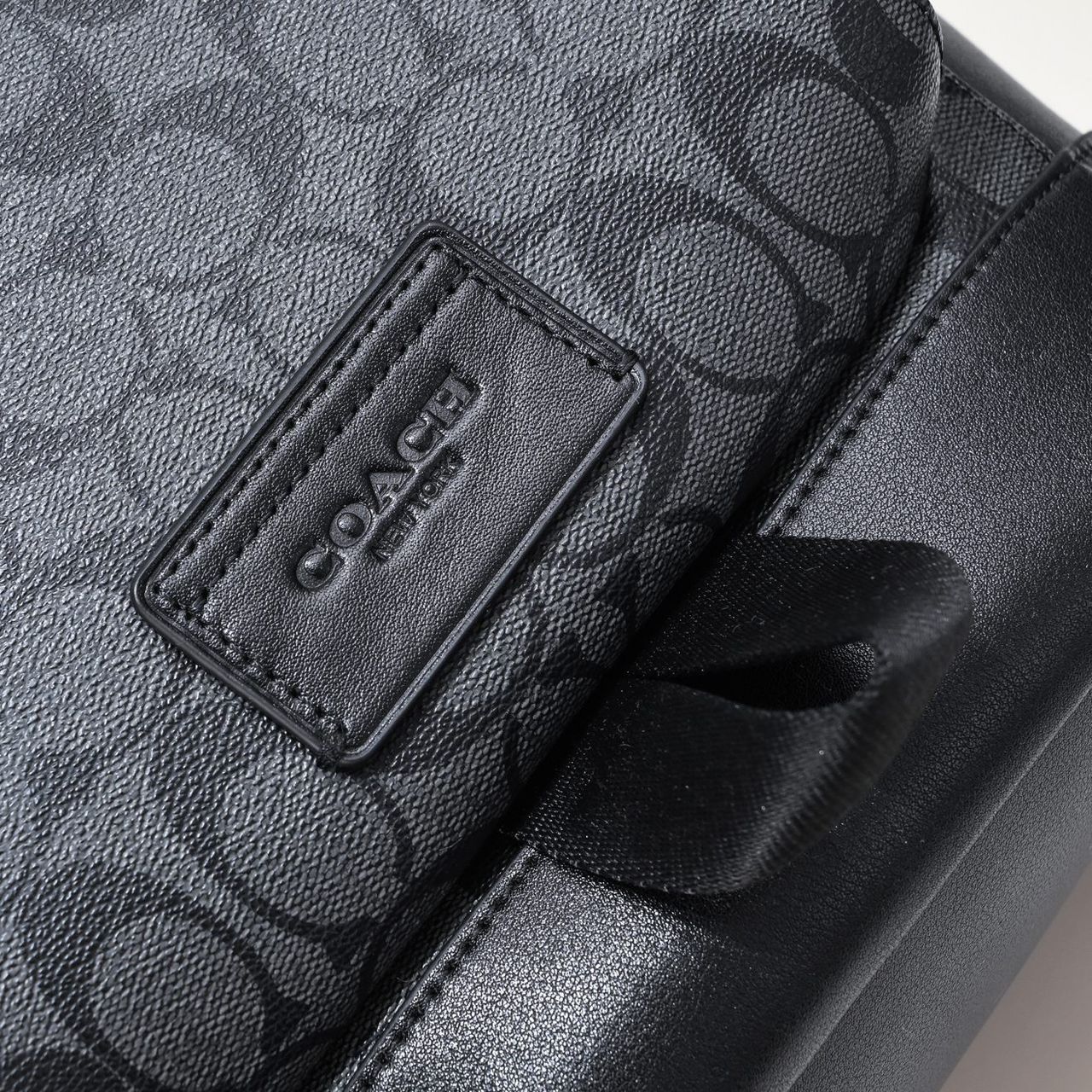 Coach Track Backpack Signature Canvas Black