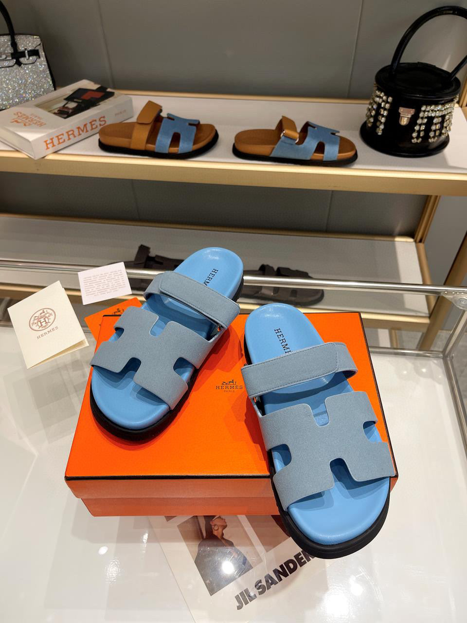 Hermes Chypre Blue Sandal