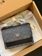 Coach Mini Klare Crossbody Bag Black Ferragens Douradas