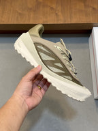 Tênis Moncler Trailgrip LP Bege Areia Com Verde Oliva