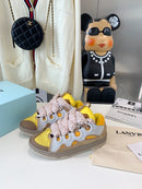 Lanvin Leather Curb Glitter Pale Pink Black White