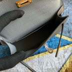 Bolsa Kelly Sellier Mini II Gris Meyer (tamanho 20) .