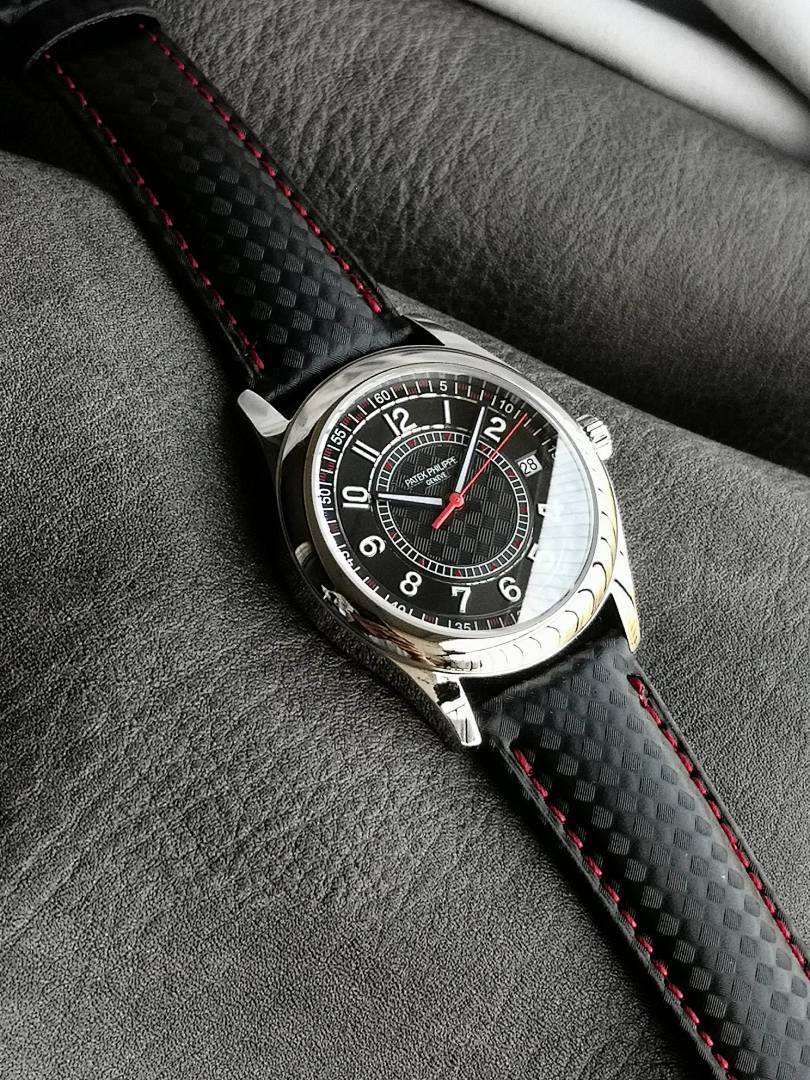 Patek Philippe Calatrava "Ebony" Dark Gray Dial With Red Accents