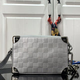 Lv Mini Soft Trunk Glitter Silver