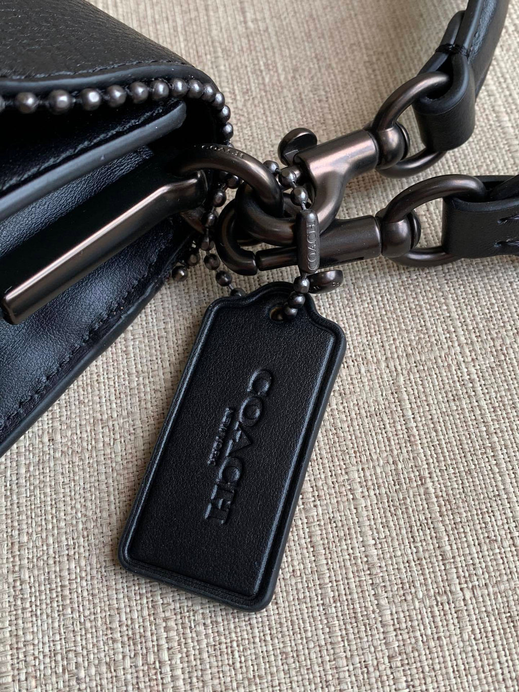 Coach Tabby Shoulder Bag 26 with Beadchain Black