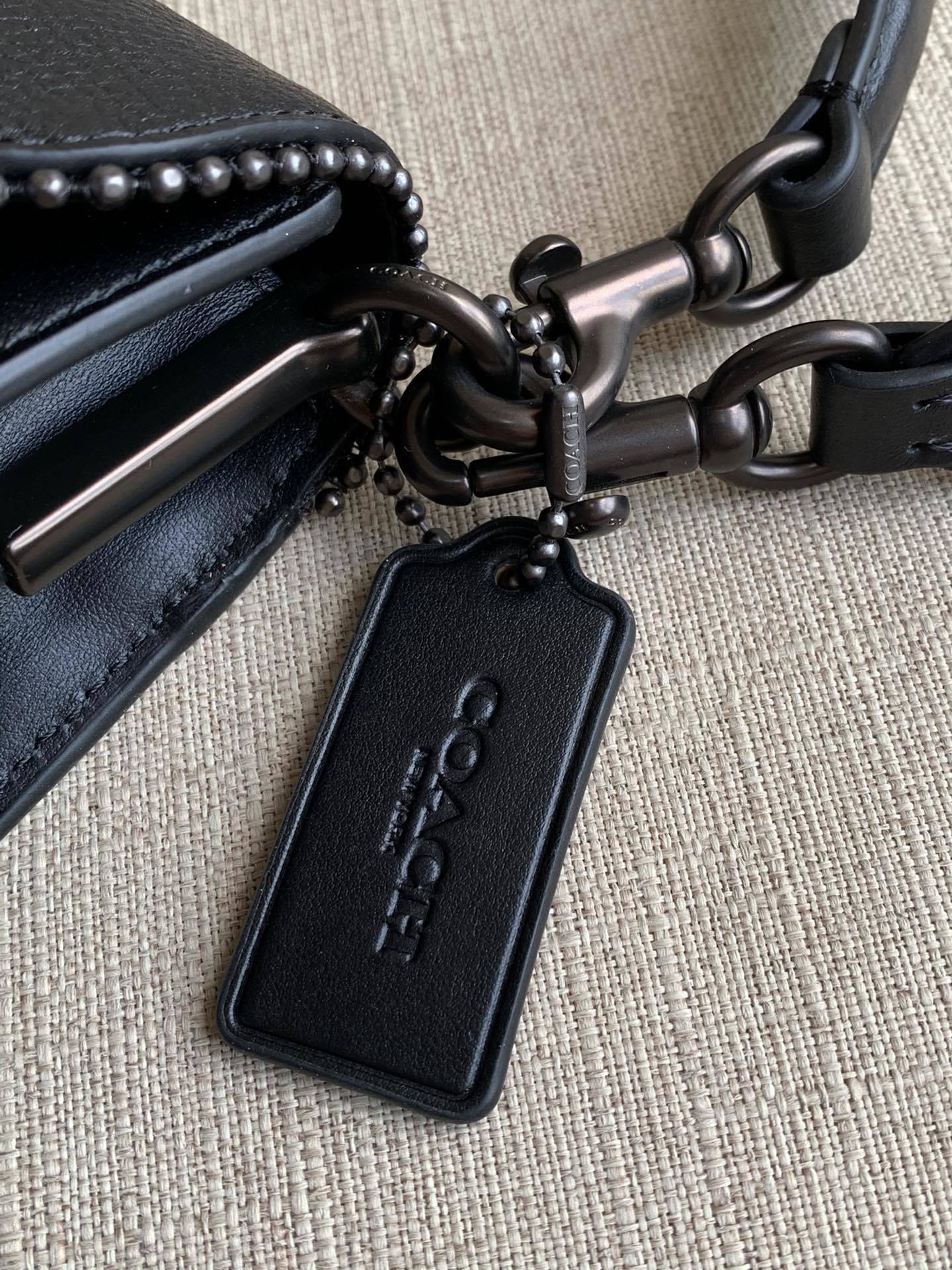 Coach Tabby Shoulder Bag 26 with Beadchain Black