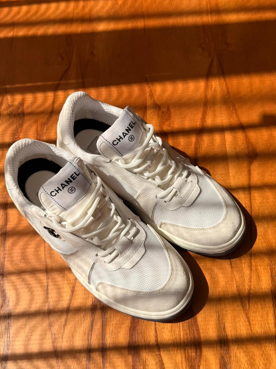 Chanel CC Logo White Sneakers