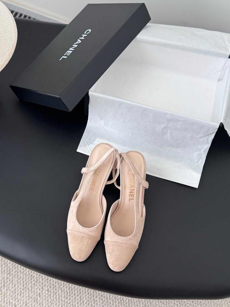 Chanel Slingback Pumps Nude