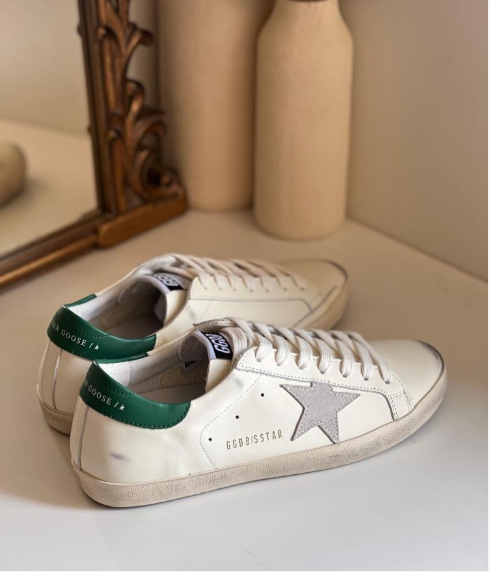 Golden Goose Superstar Leather Sneakers White/Green .