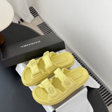 CHANEL Quilted Dad Sandal  Yellow.