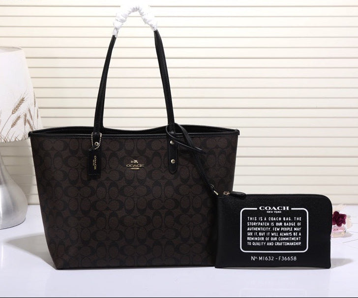 Coach City Tote Signature Canvas Black