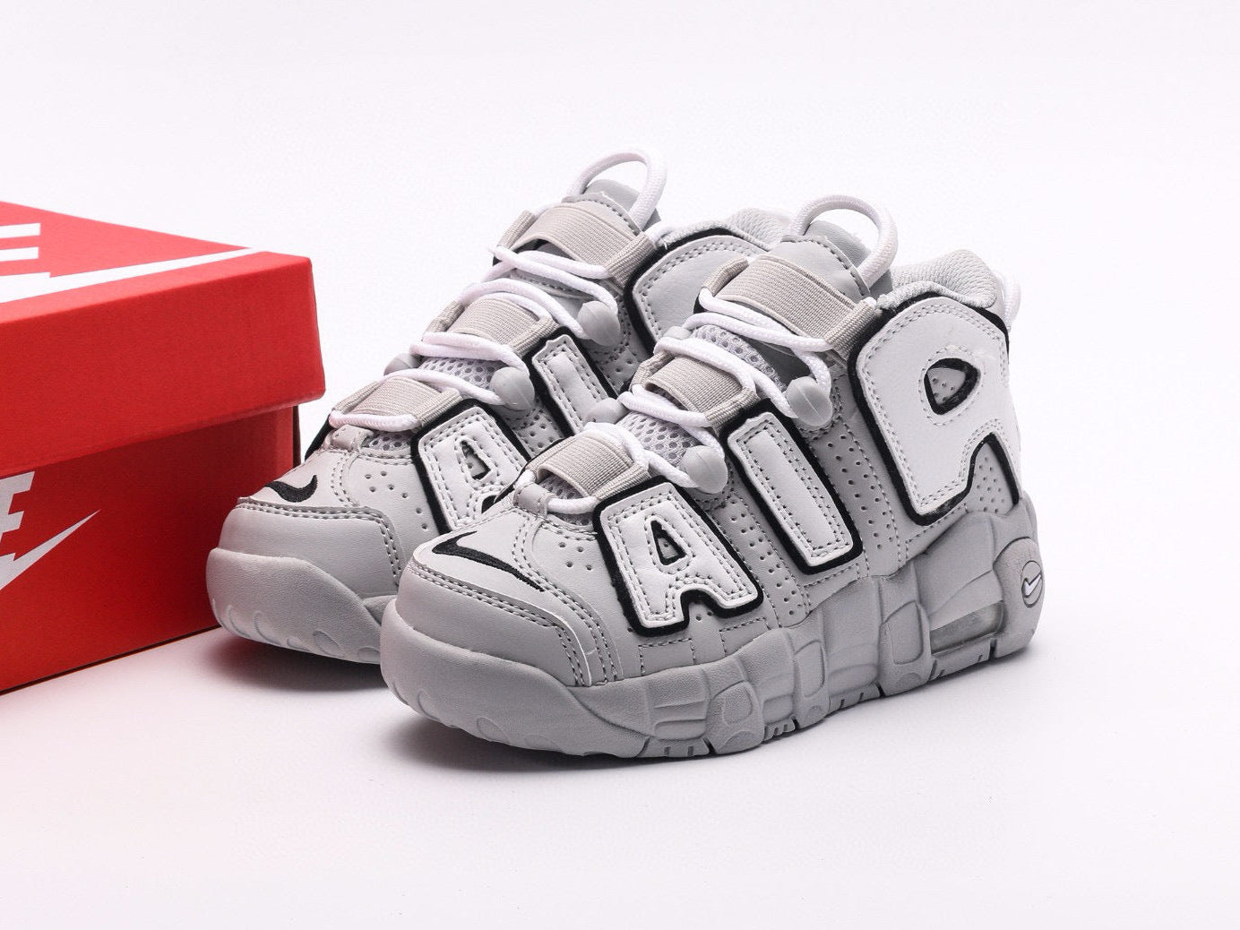 Nike Air More Uptempo Gray Infantil