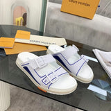 Sandália Louis Vuitton Trainer Mule White / Blue