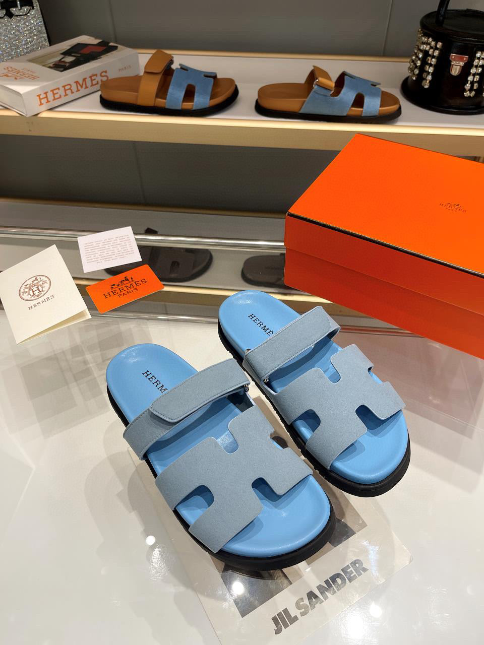 Hermes Chypre Blue Sandal
