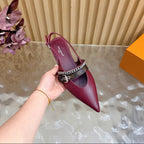 Louis Vuitton Vibe Slingback Flat Ballerina Wine