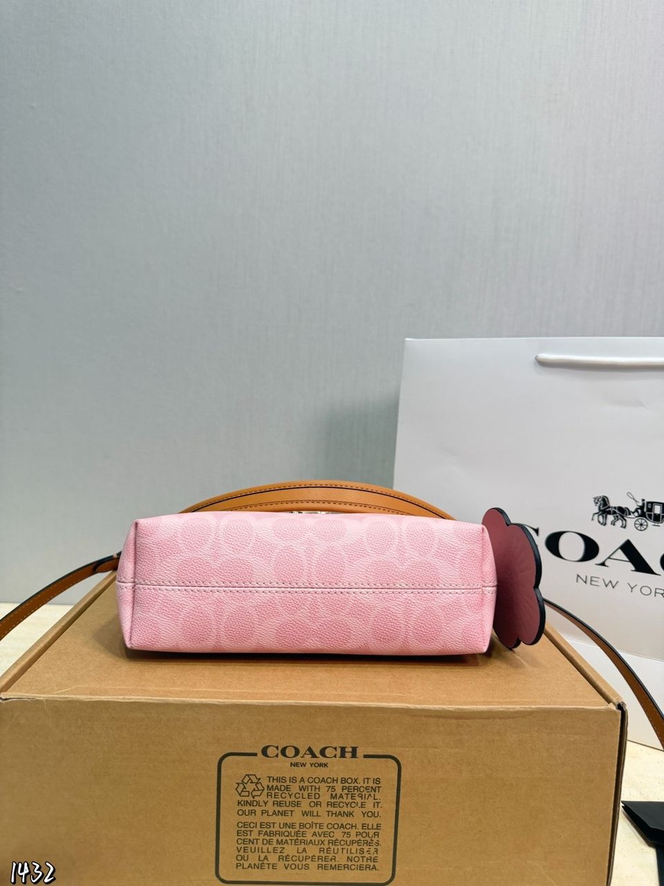 Coach Laurel Midnight Charm Shoulder Bag Pink