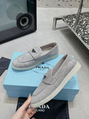 Prada Suede Loafers Grey